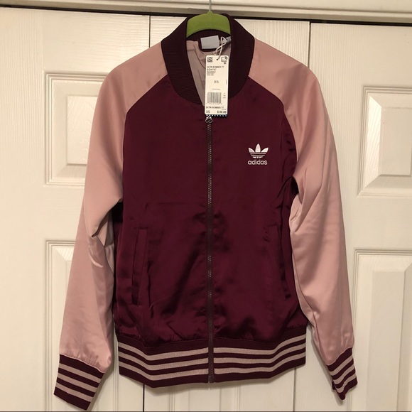 adidas satin bomber jacket